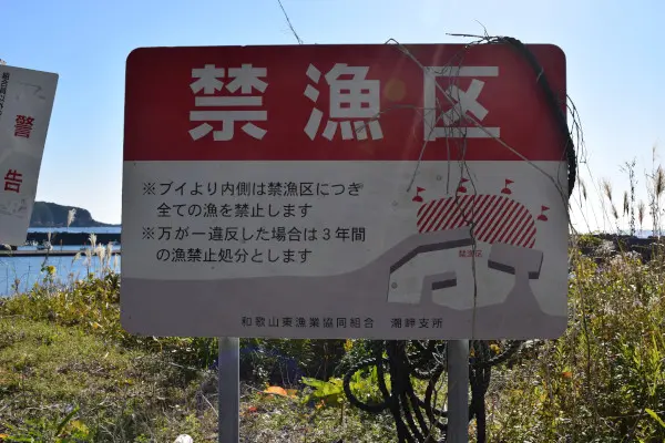 船瀬漁港の禁漁区