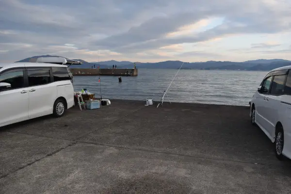 駐車場からの釣り