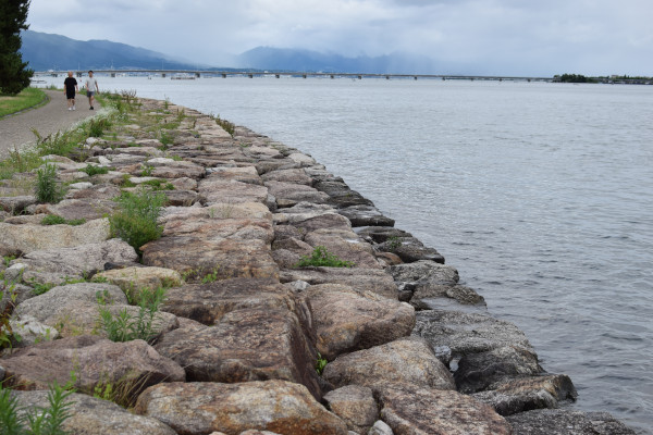 琵琶湖の護岸