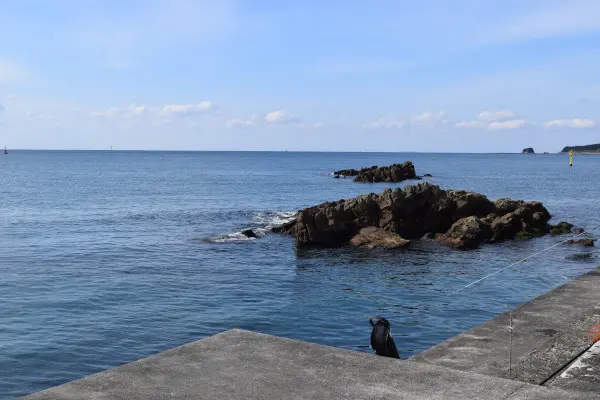 旗島の岩場