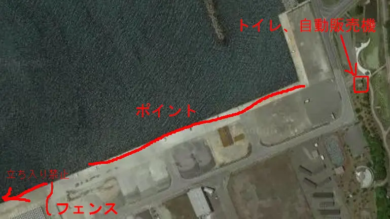 日高港釣りマップ