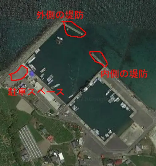 唐尾漁港の航空写真