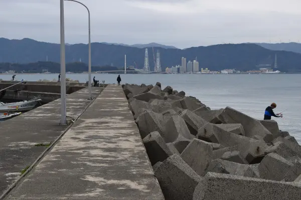和歌浦漁港堤防付け根