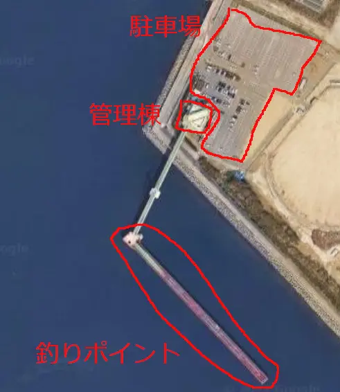 尼崎市立魚つり公園の航空写真