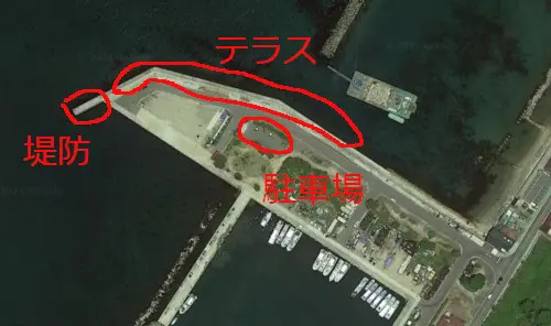 郡家港の航空写真