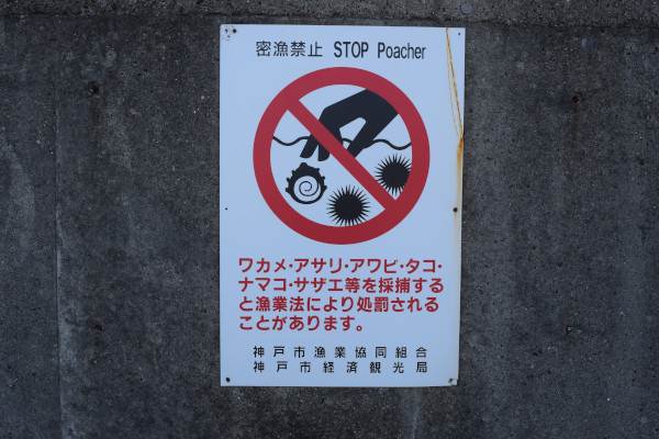 密漁禁止の看板