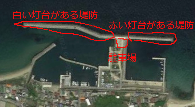 鳥飼漁港の航空写真