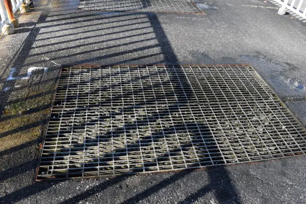 南港魚釣り園護岸の金網