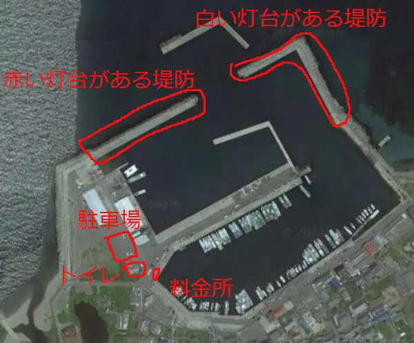 淡輪漁港の航空写真