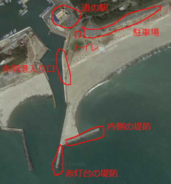 赤羽根港の航空写真