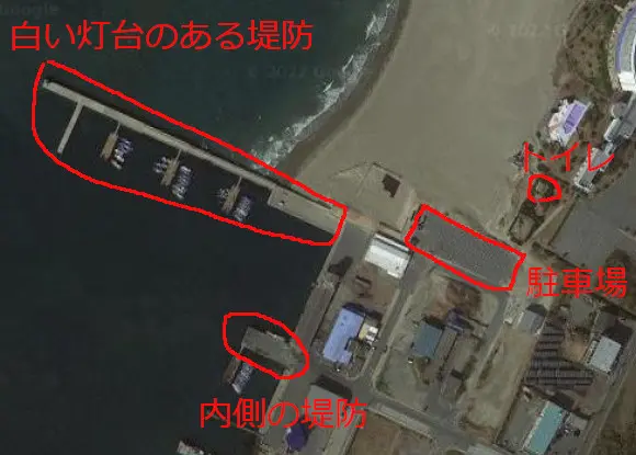 伊良湖港の航空写真
