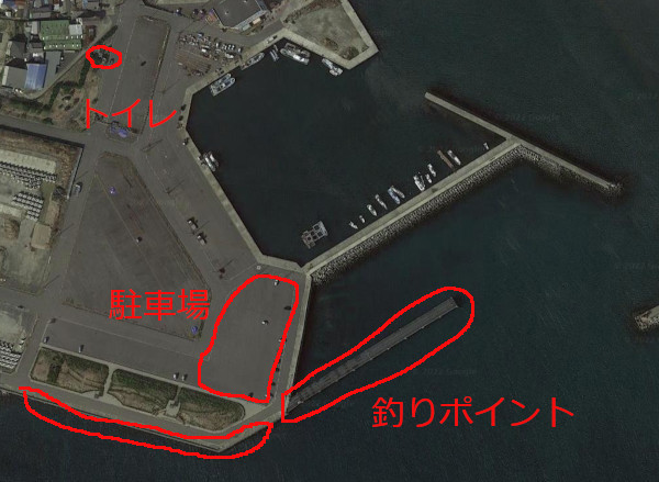 豊浜海釣り公園の航空写真