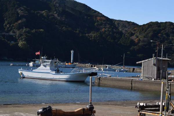 島勝浦漁港の堤防