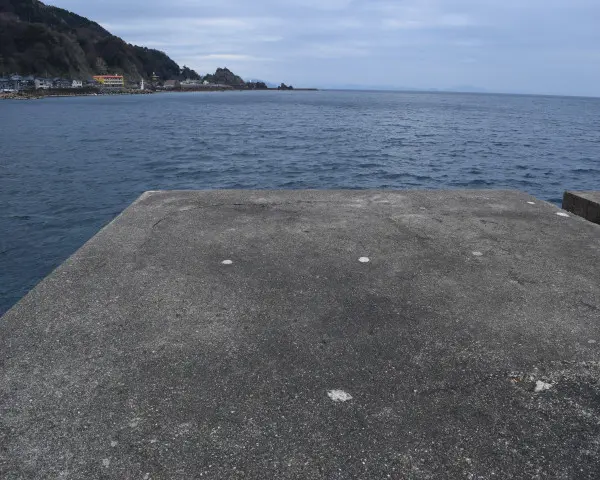 茂原人工海水浴場の堤防先端