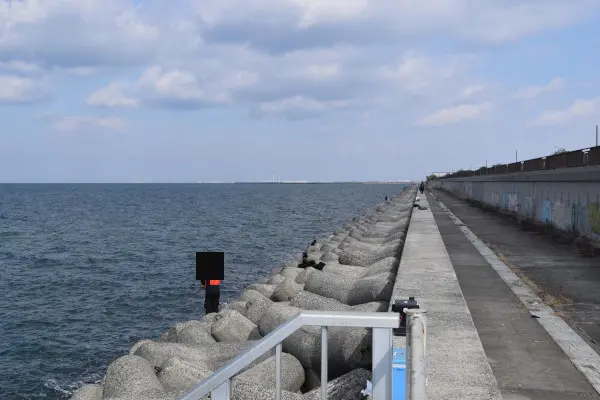 貝塚人工島の消波ブロック