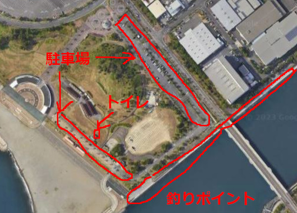 貝塚運河の釣りポイント
