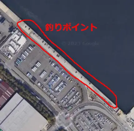 汐見埠頭の航空写真